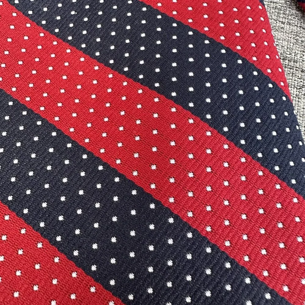 Vintage Tie Andhurst Mens Necktie Red White Blue Diagonal Mod Patriotic